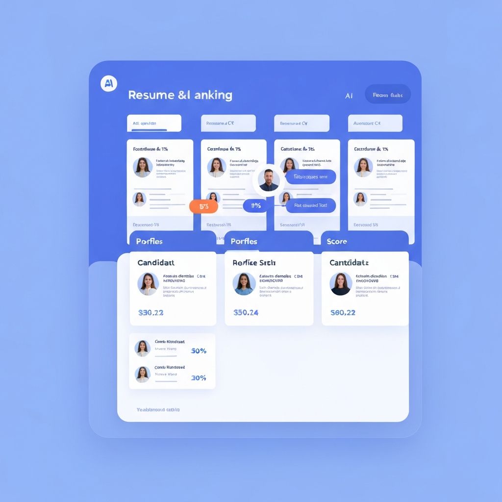 AI analyzing and ranking candidate resumes